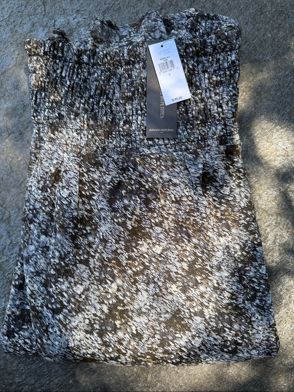 Banana Republic Black, Brown and White Skirt - Elastic Waist